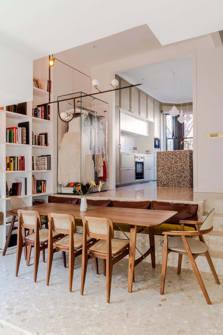 Terrazzo Tiles and an Open Split-Level Living Space in a London Home