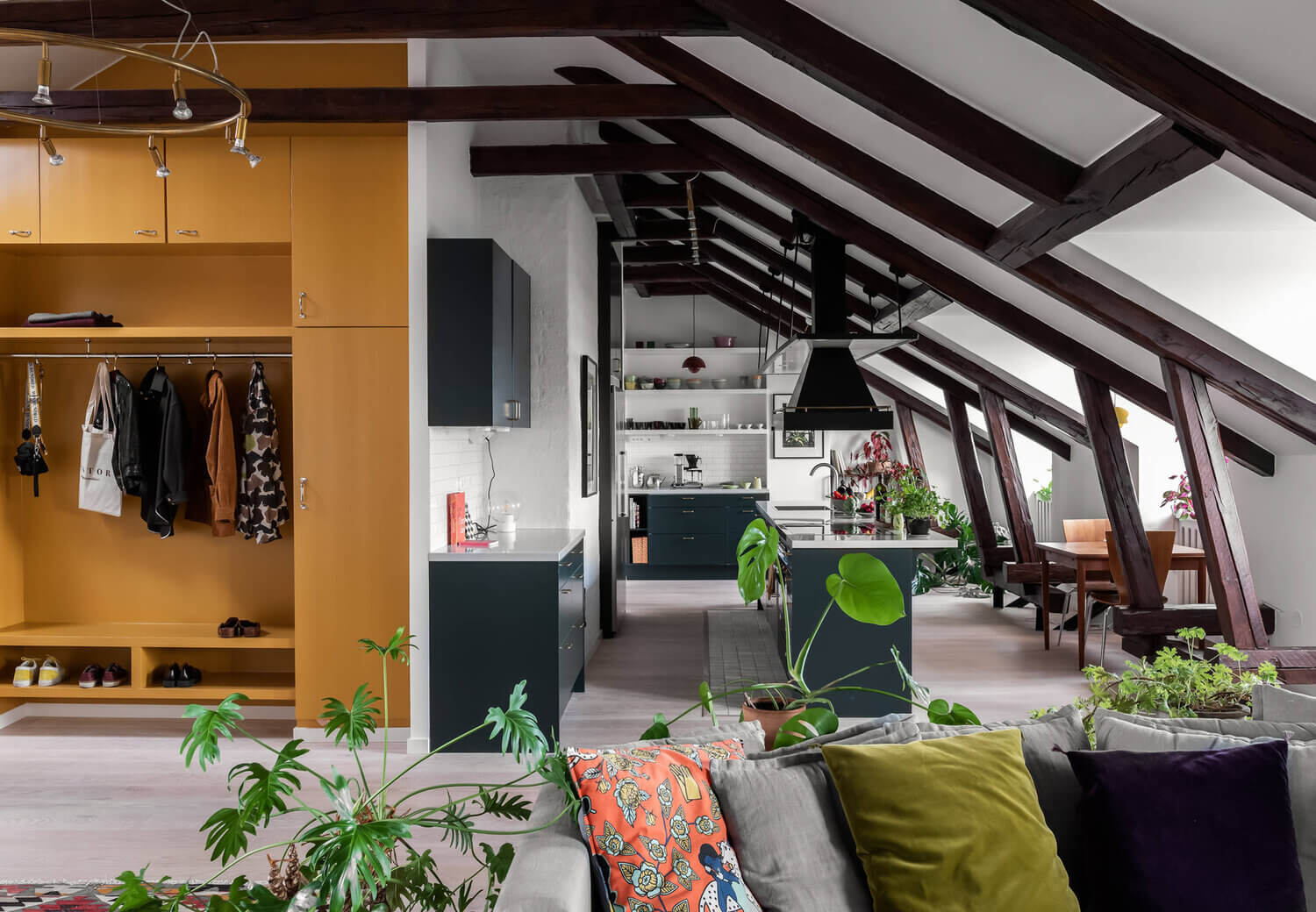 A Scandinavian Penthouse Apartment With A Dark Green Kitchen 5 AScandinavianPenthouseApartmentwithaGreenKitchen TheNordroom A Scandinavian Penthouse Apartment With A Dark Green Kitchen