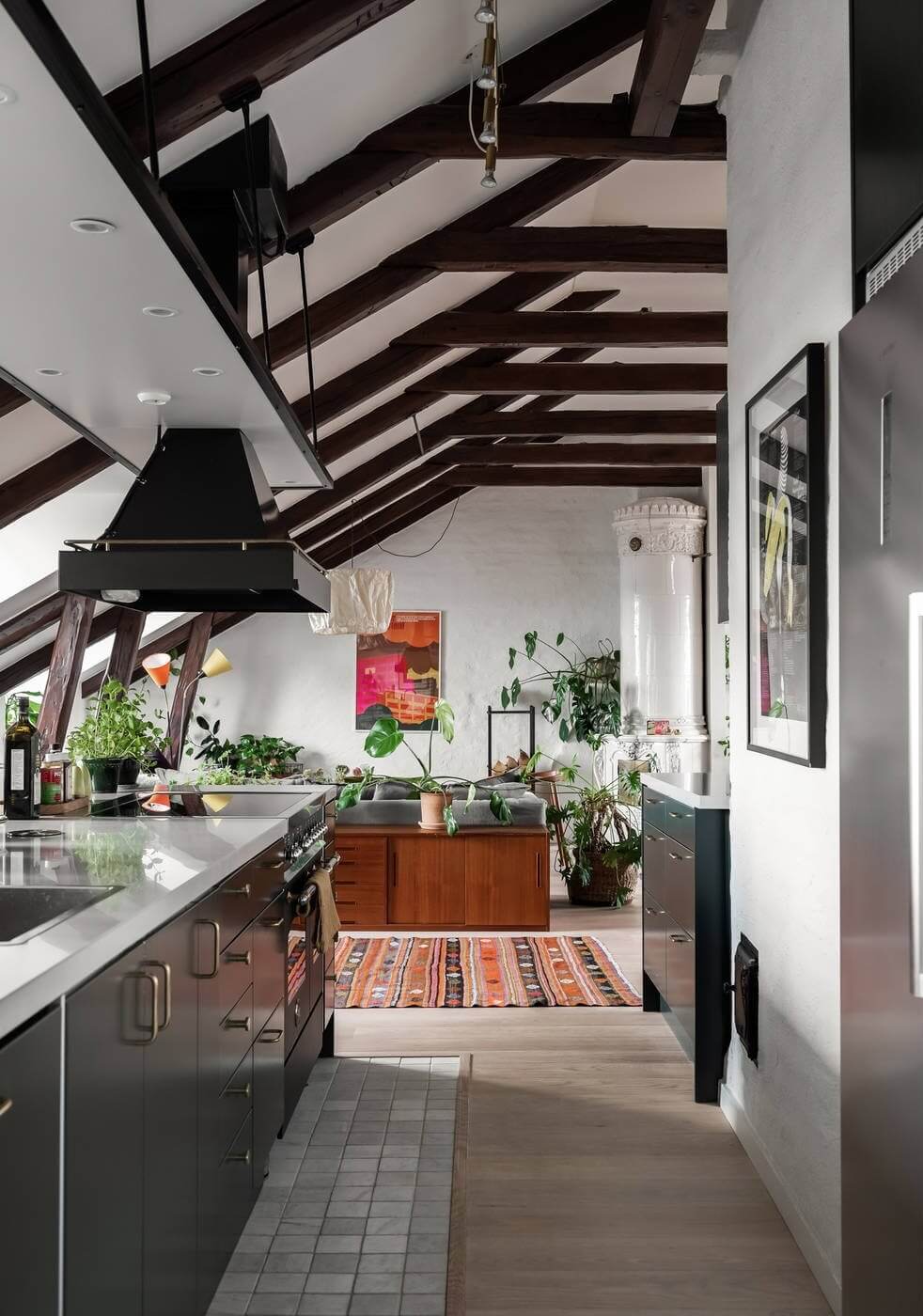 A Scandinavian Penthouse Apartment With A Dark Green Kitchen 7 AScandinavianPenthouseApartmentwithaGreenKitchen TheNordroom1 A Scandinavian Penthouse Apartment With A Dark Green Kitchen