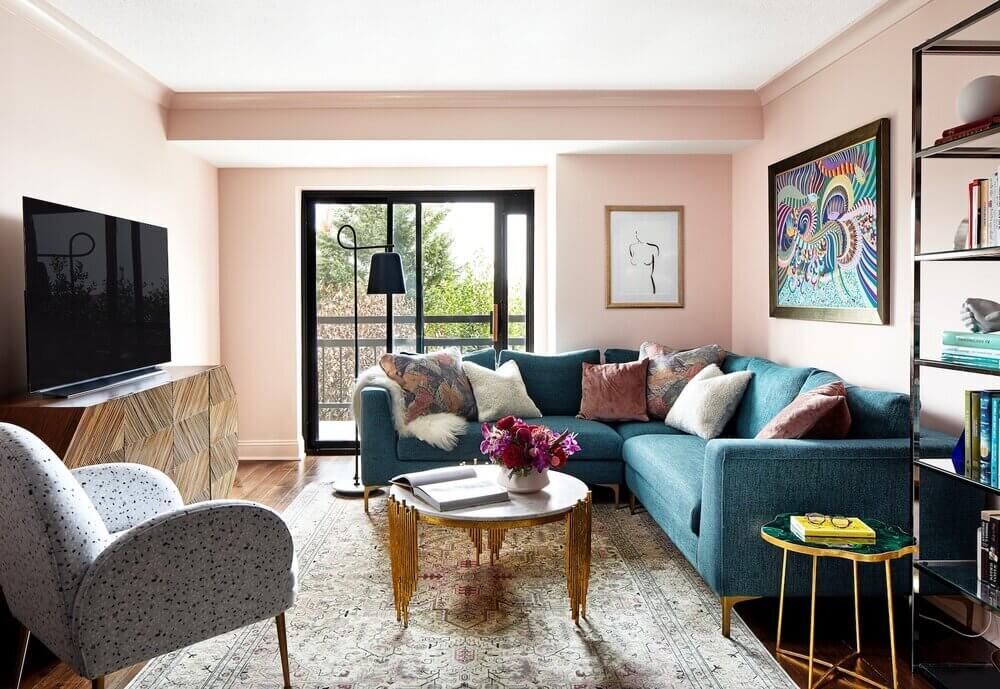 A Vibrant Pink and Blue Apartment with Clever Storage Ideas 2 AVibrantPinkandBlueApartmentwithCleverStorageIdeas TheNordroom1 A Vibrant Pink and Blue Apartment with Clever Storage Ideas