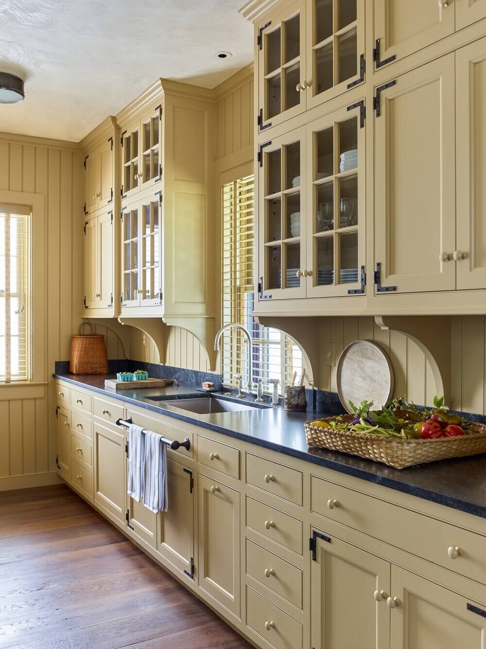 Yellow Kitchen Design Ideas (with Paint Colors) 18 honey beige kitchen cabinets
