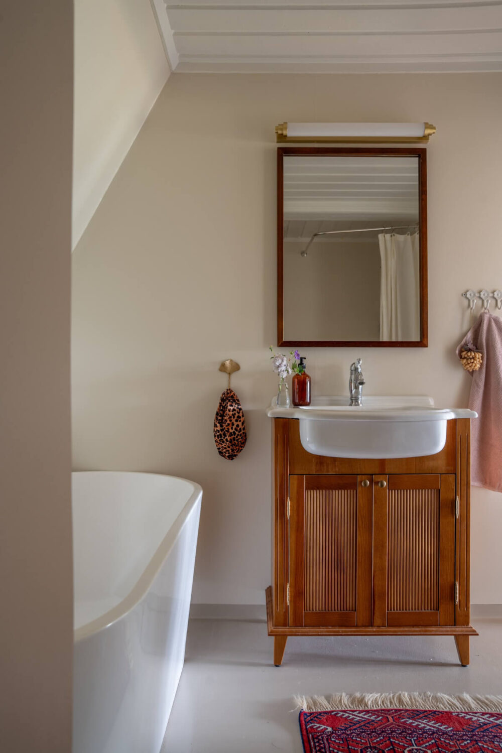 A Charming Historic Country House North of Stockholm 45 bathroom antique vanity freestanding bath