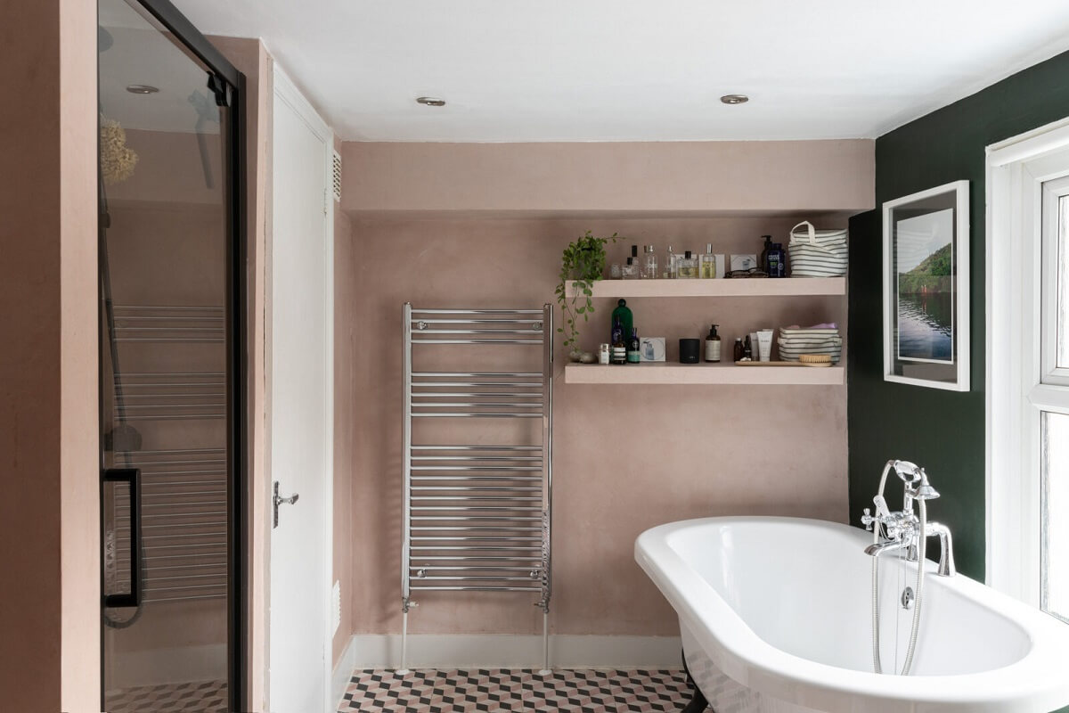 A London Family Home with a Light Modern Extension 22 bathroom with freestanding bath