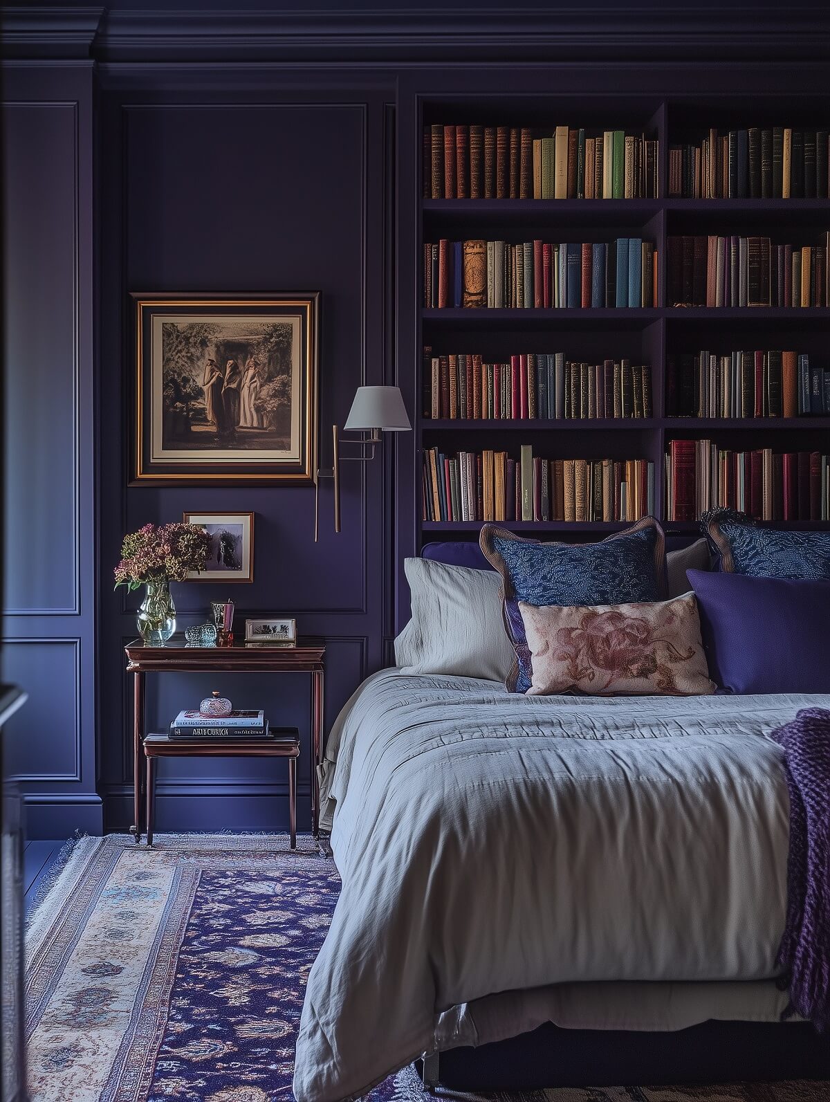 bedroom blue purple walls color of the year 2025 nordroom