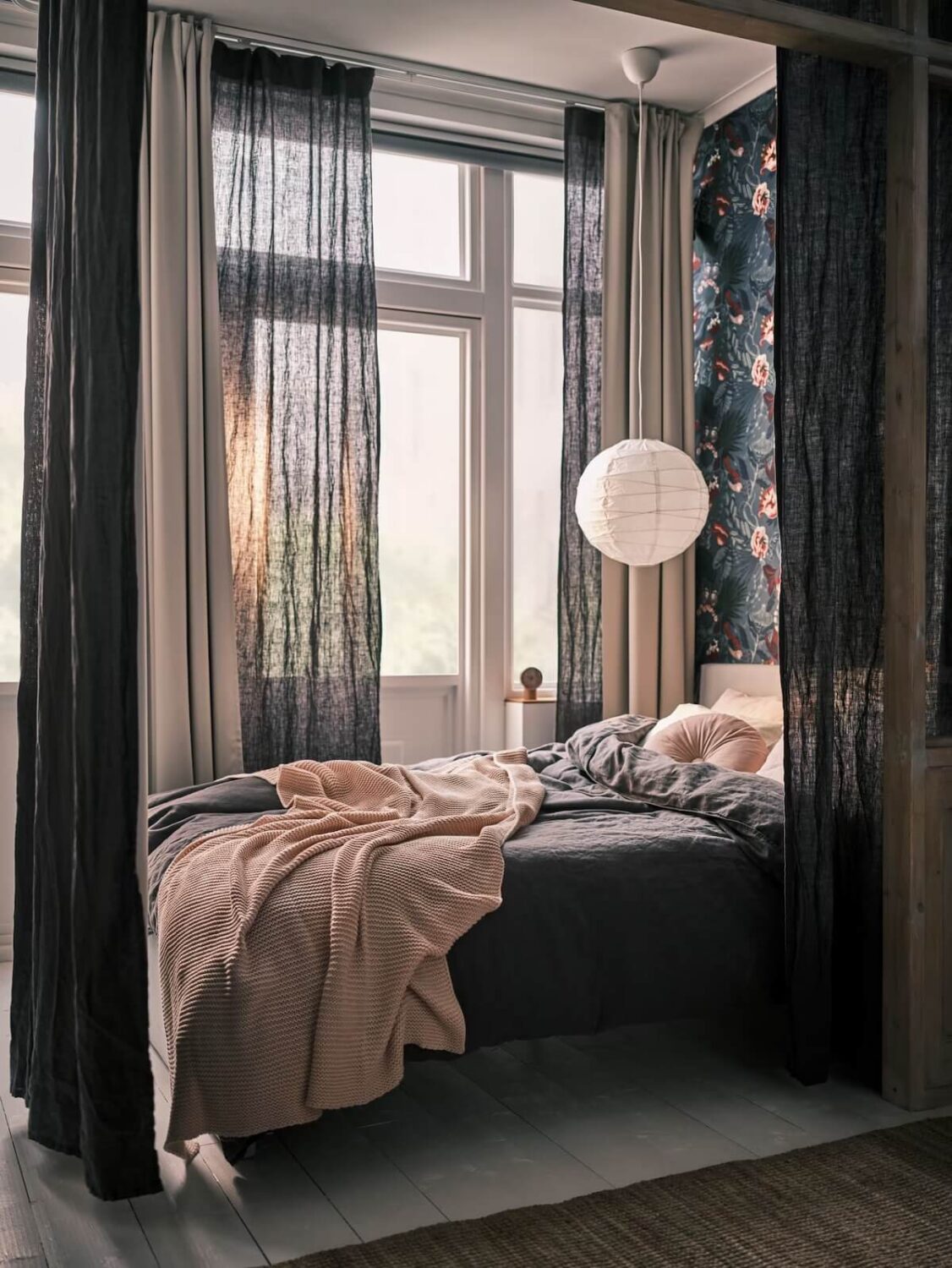 Beautiful Dark Feminine Bedroom Ideas For Every Style 11 bedroom with dark floral wallpaper