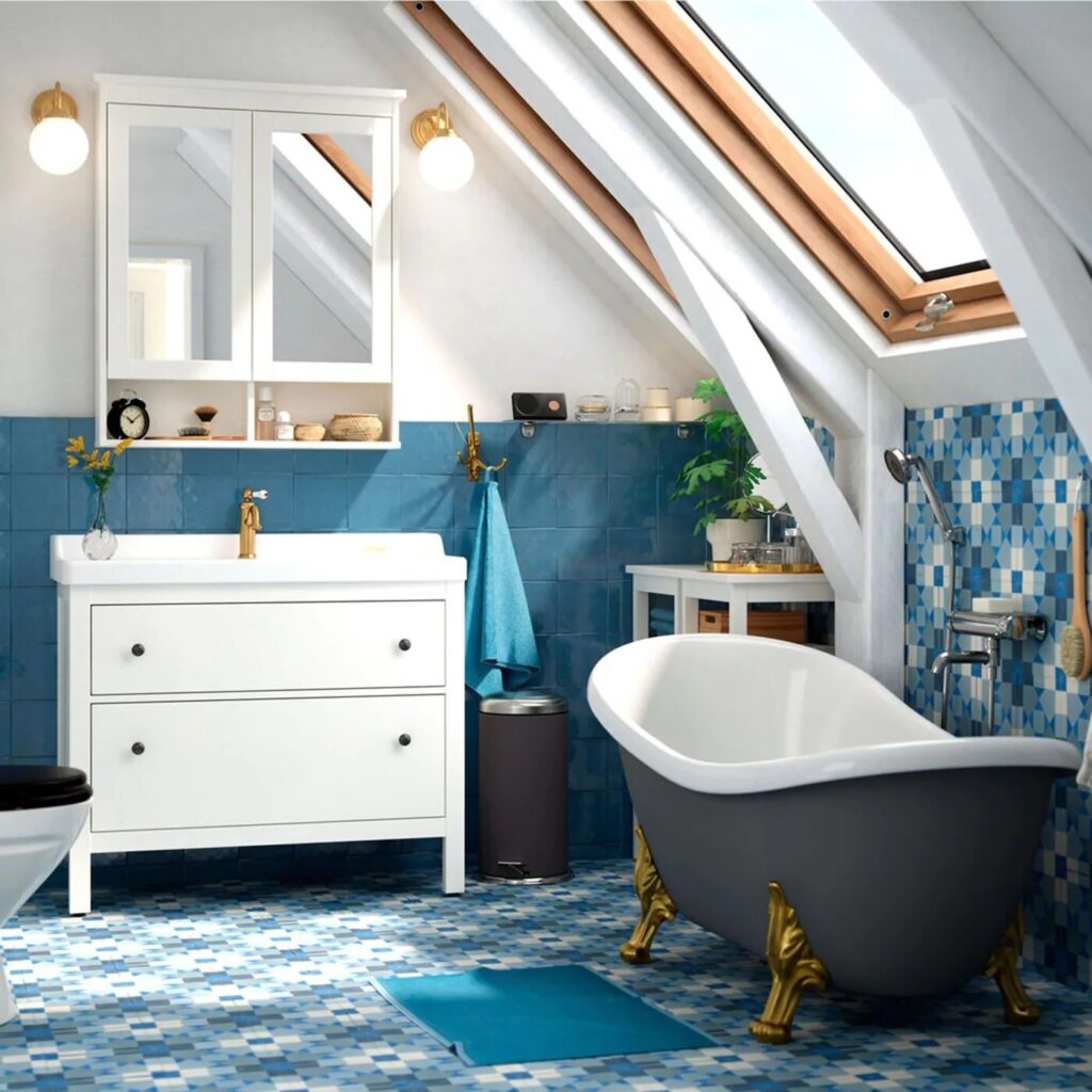 40+ Colorful Bathrooms That Will Spruce Up Your Home 37 ikea-catalog-2022-nordroom