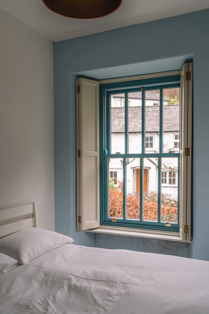 A Colorful 19th-Century Cottage in the Lake District 16 blue window frames
