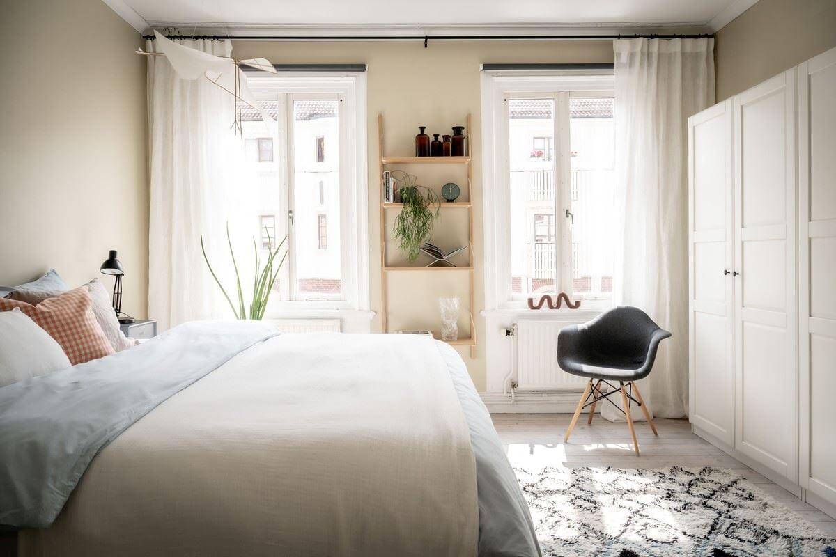bright scandi bedroom