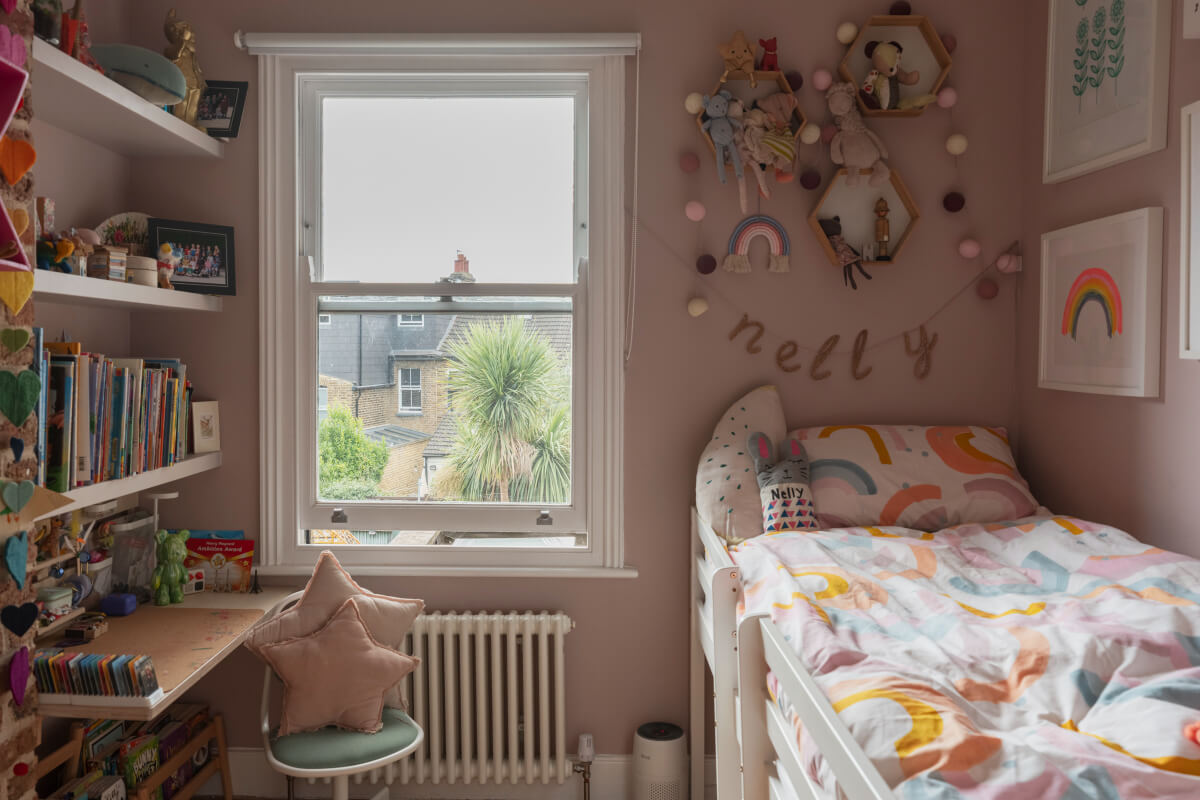 Exposed Brick and Wooden Beams in an Extended London Home 26 charming kids bedroom raised bed