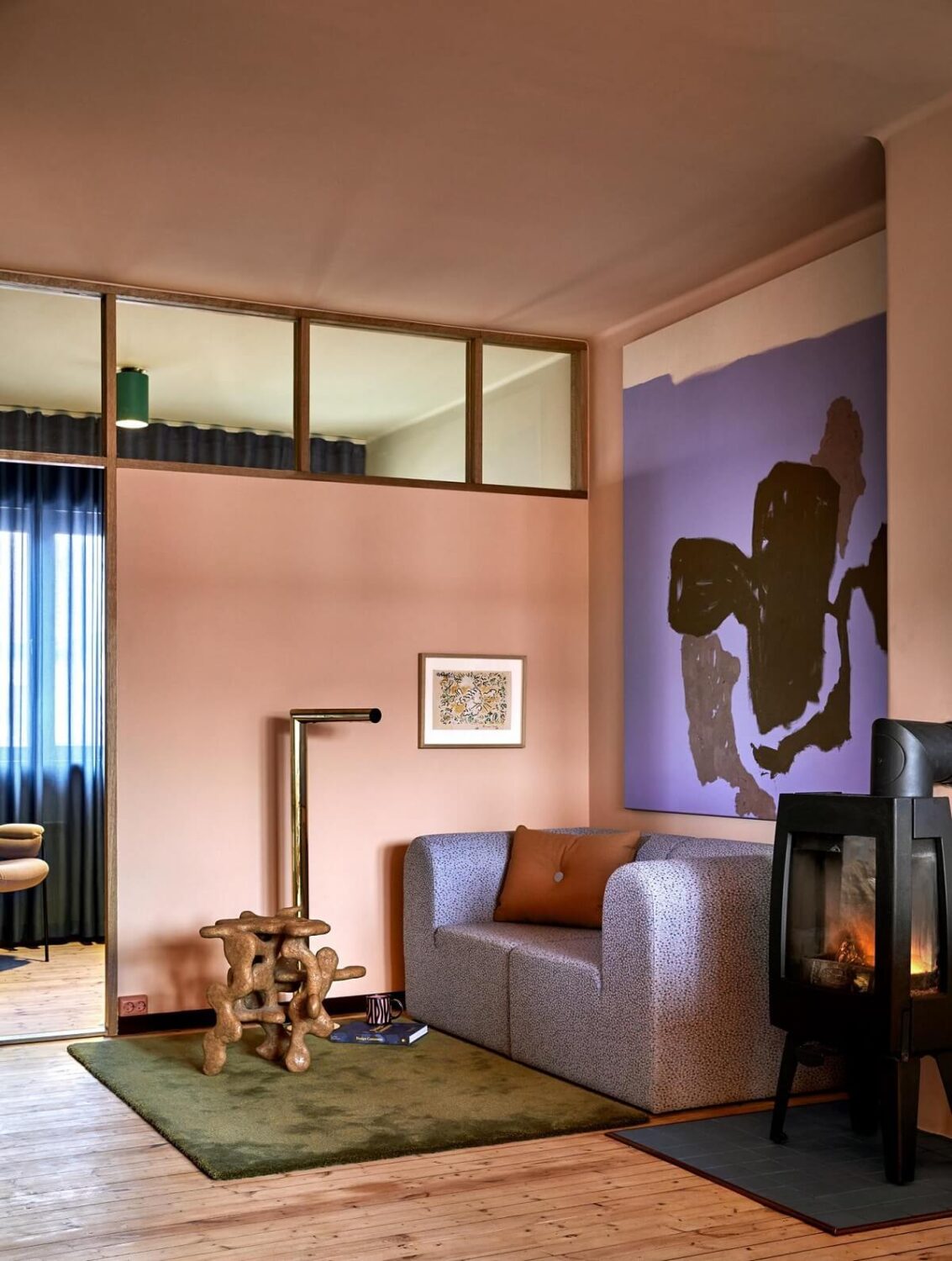 Trend Alert: 36x Color-Drenched Rooms 10 color drenched pink living room nordroom