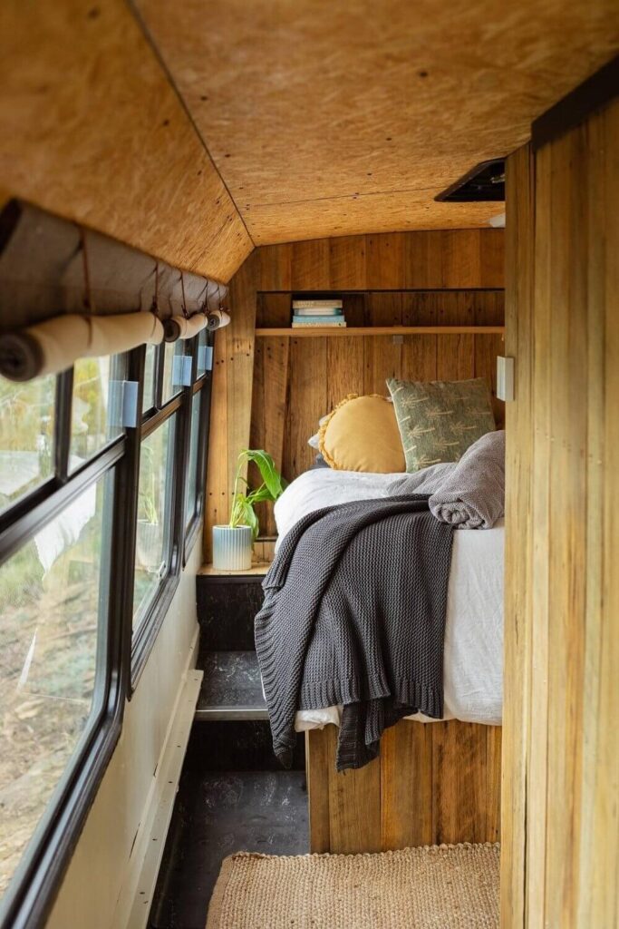 20 Stylish and Peaceful Holiday Cottages in Tasmania 15 converted-school-bus-stylish-airbnb-tasmania-nordroom