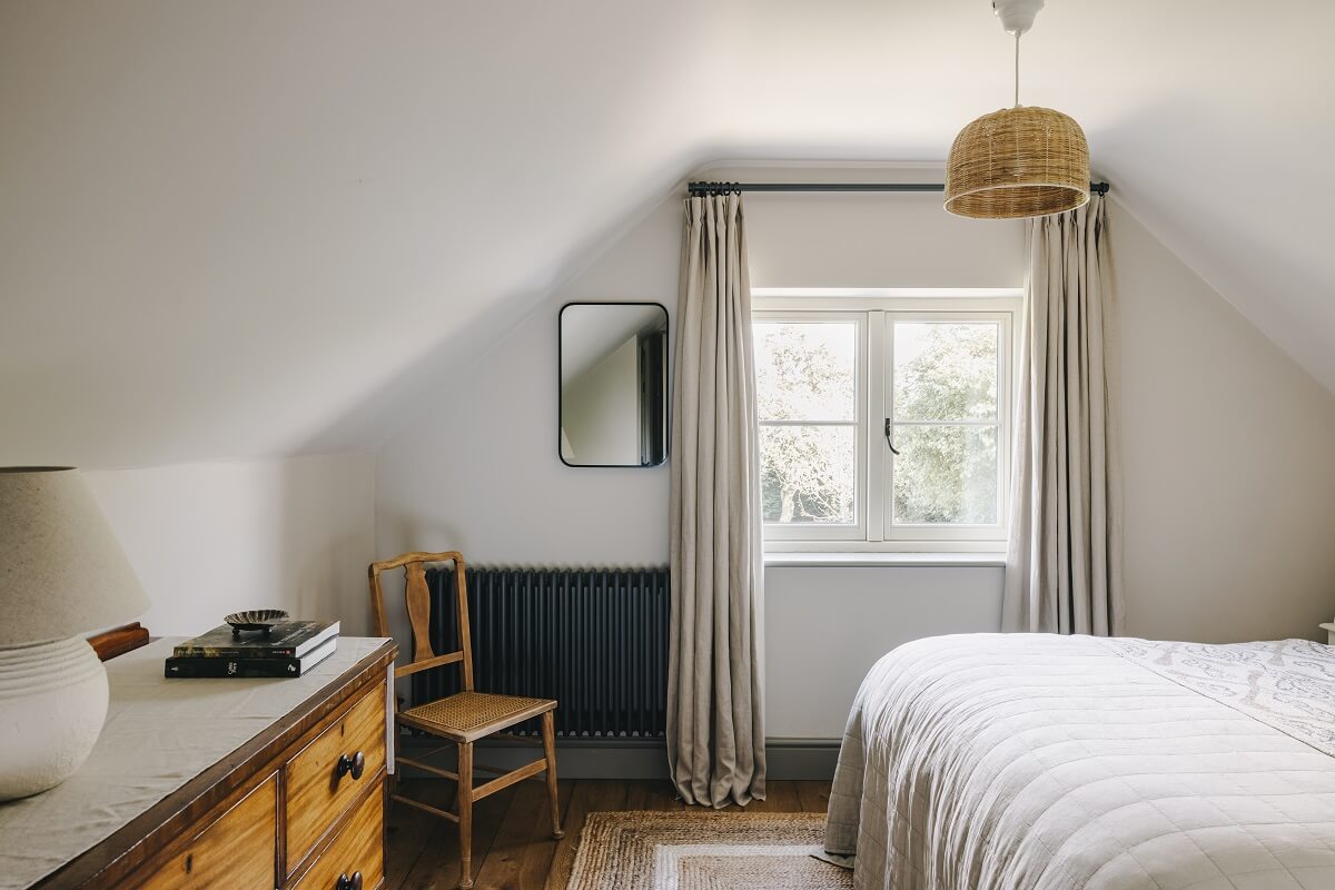 The Workers Cottage: An English Holiday Home with a Royal Past 9 cottage-bedroom-slanted-ceiling