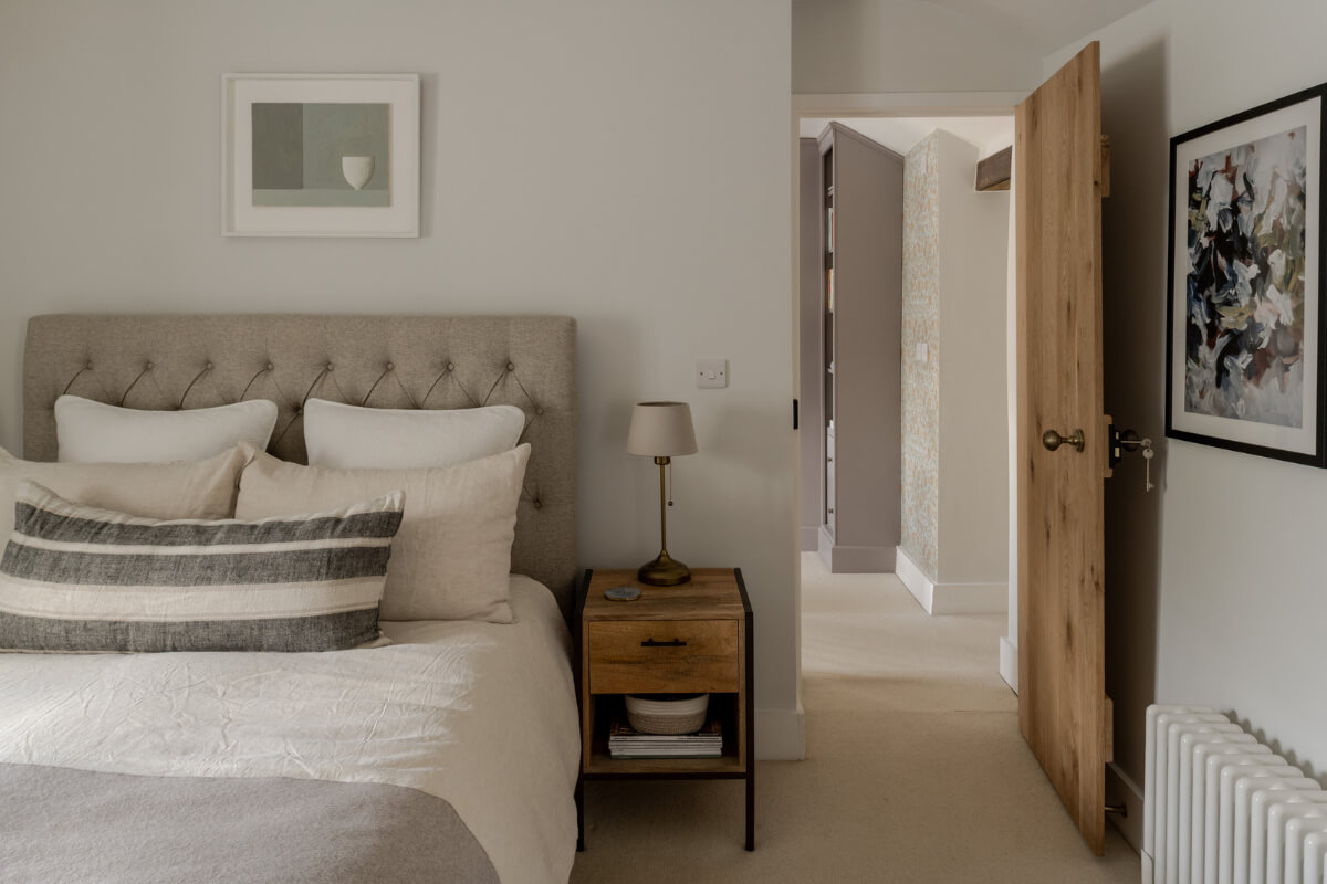 A Charming Stone Cottage with Period Features in Cornwall 19 cottage bedroom wooden door