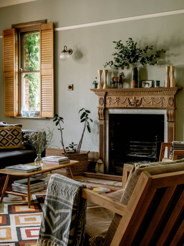 warm-living-room-bohemian-textures-carved-wooden-fireplace-nordroom