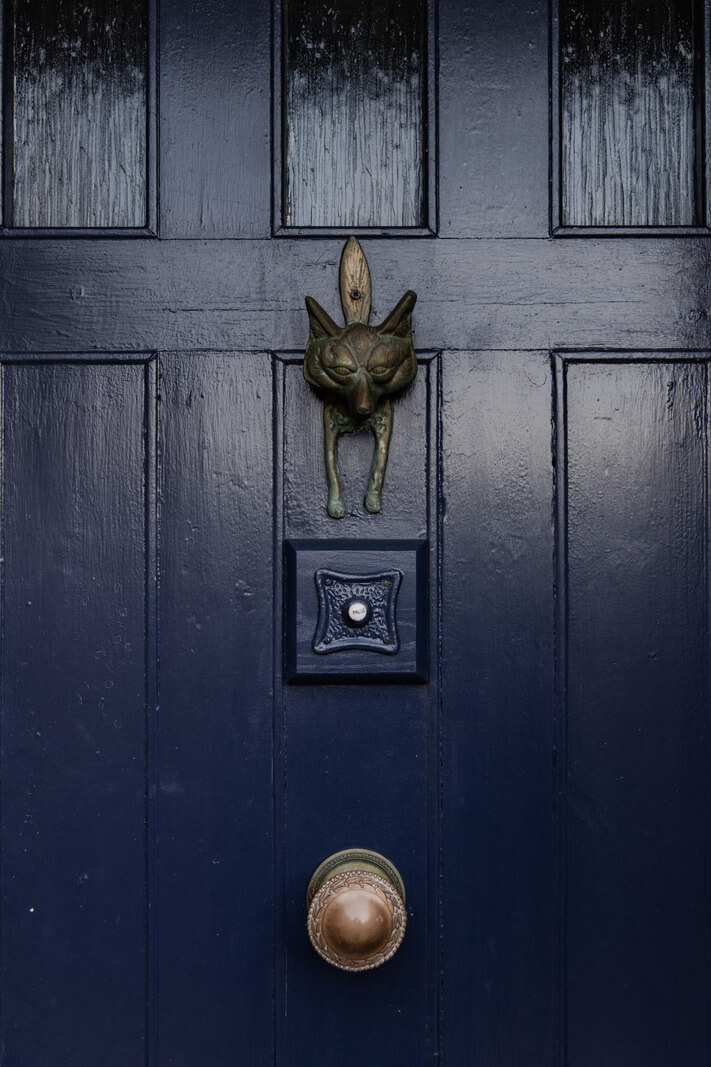 A Georgian English House Restored To Its Former Glory 11 dark blue front door