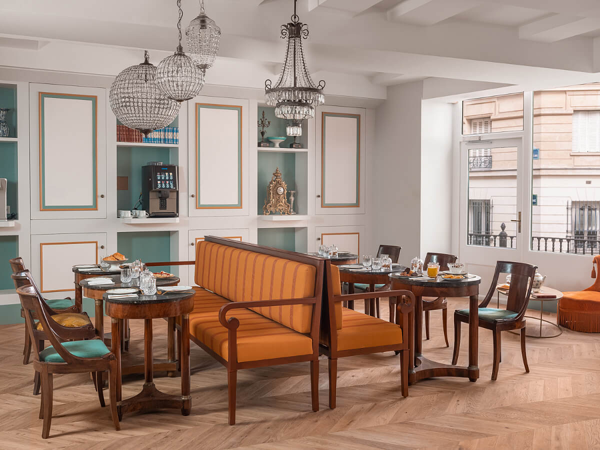 Top Boutique & Design Hotels in the Latin Quarter of Paris 20 dining room hotel madeleine de senlis paris nordroom Top Boutique & Design Hotels in the Latin Quarter of Paris