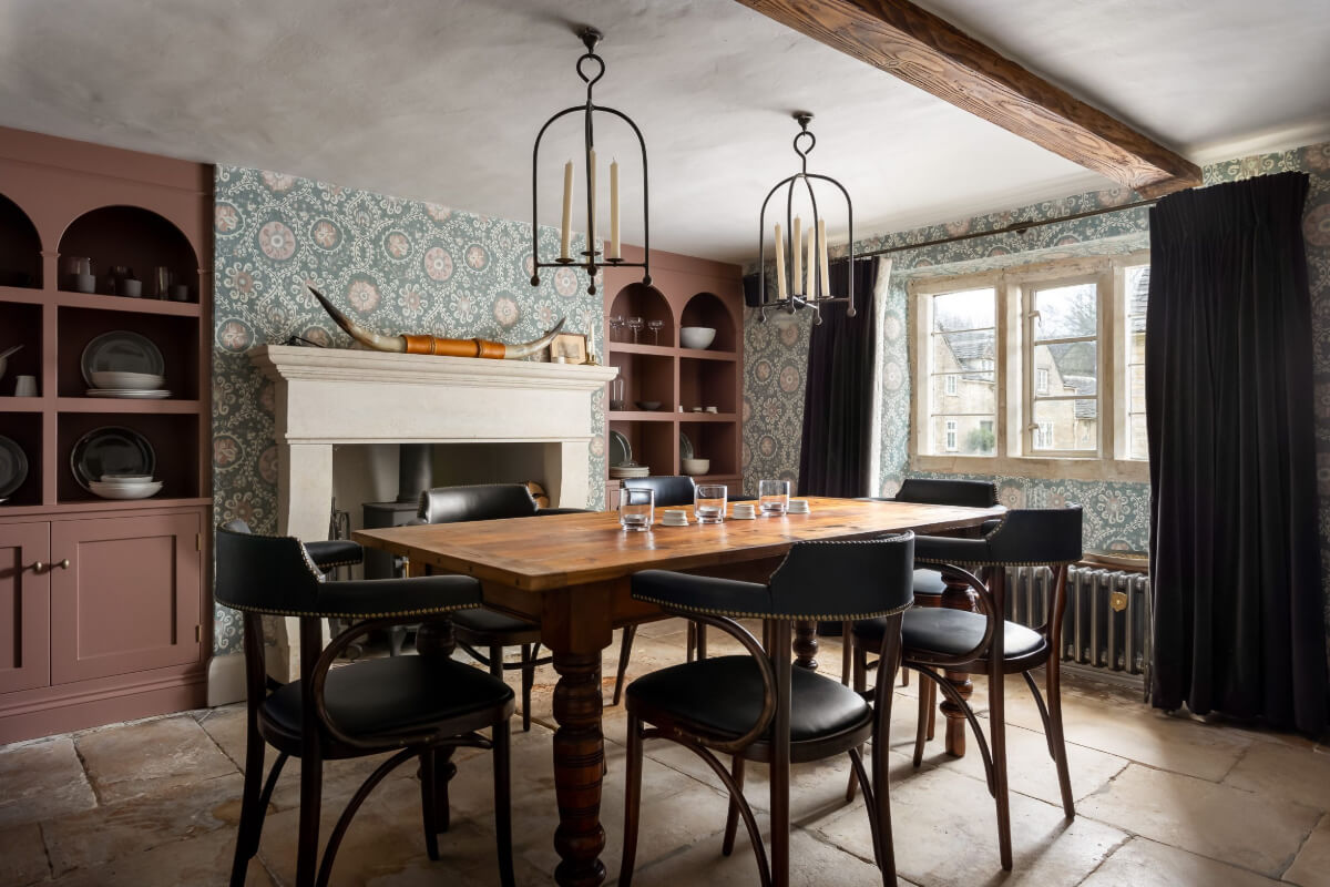 A Charming Cotswold Cottage with a deVOL Kitchen 4 dining room large stone tiles