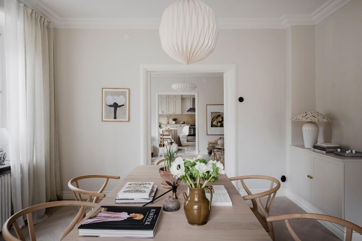 A Light Corner Apartment with an Open Flowing Floor Plan 22 dining room view through apartment