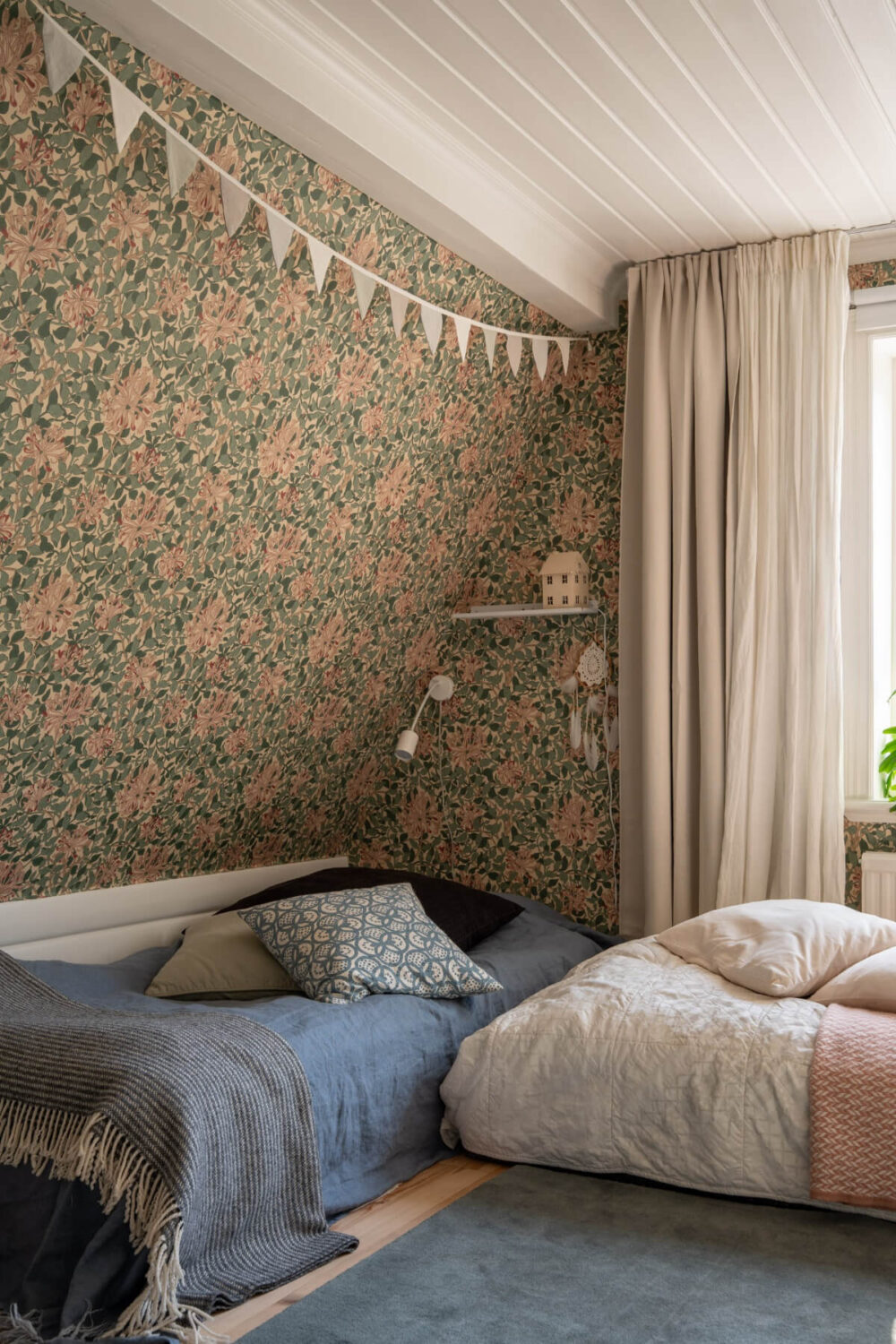 A Charming Historic Country House North of Stockholm 39 double beds kids room wallpaper