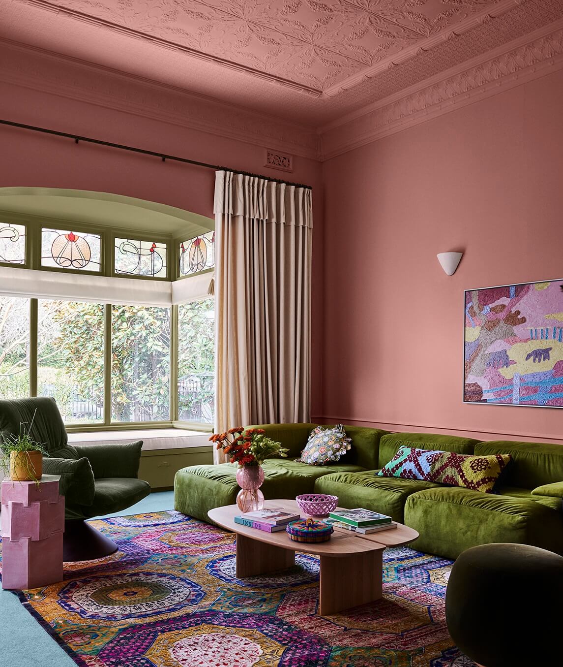 Dulux Color Forecast 2024: Bold and Positive Colors 19 Dulux_Colour_Forecast_2024_Journey_palette-pink-living-room-nordroom
