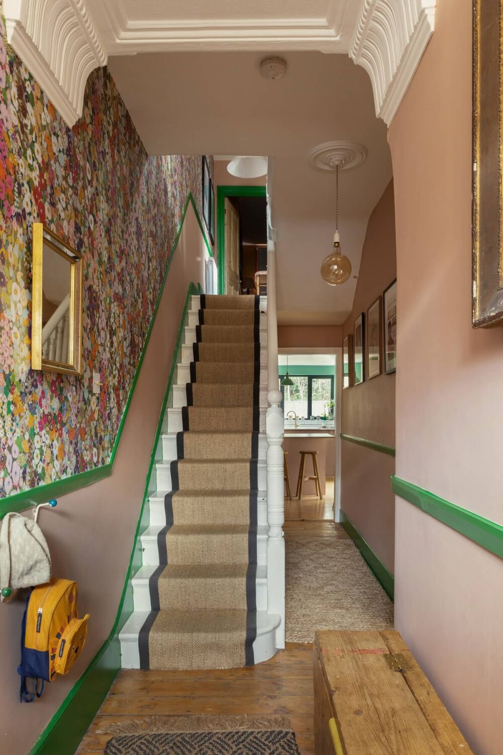 Trend Alert: 36x Color-Drenched Rooms 35 edwardian-house-hallway-house-of-hackney-wallpaper-nordroom