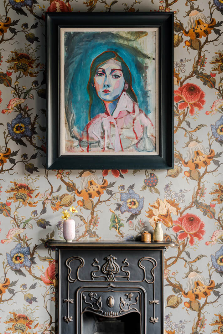 A Victorian Home with a Rich Color Palette and a Beautiful Garden 15 floral wallpaper