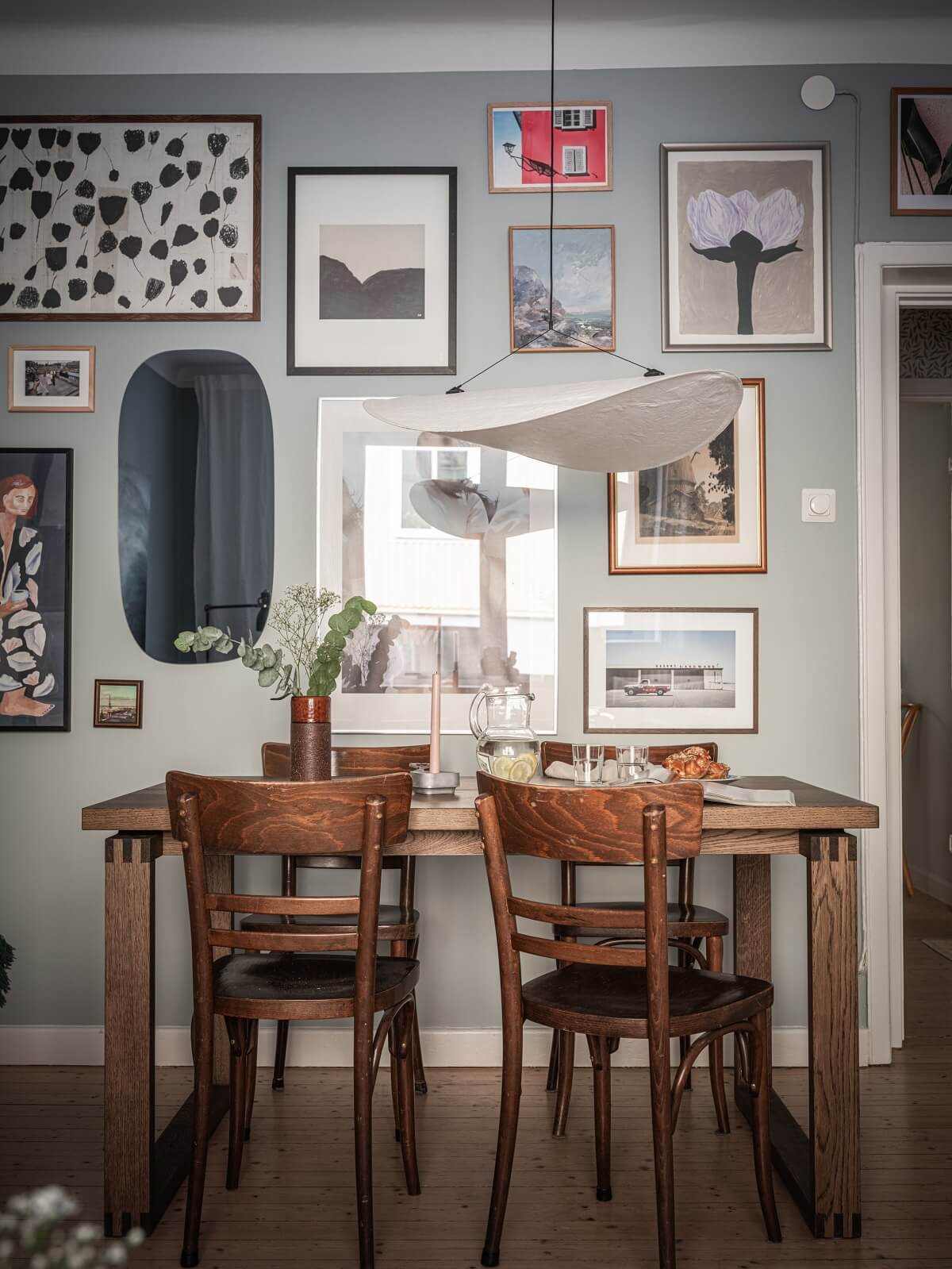 gallery wall dining table