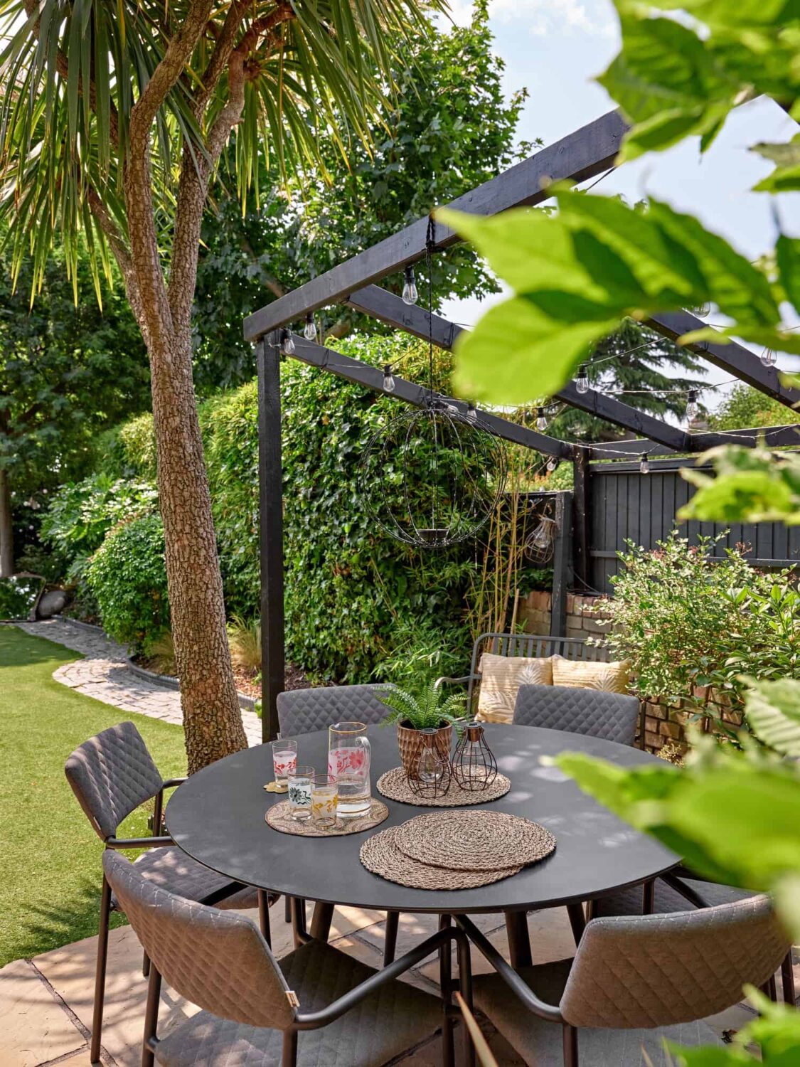 Pink & Gray Rooms in a Victorian Home with a Guest House 21 garden dining table