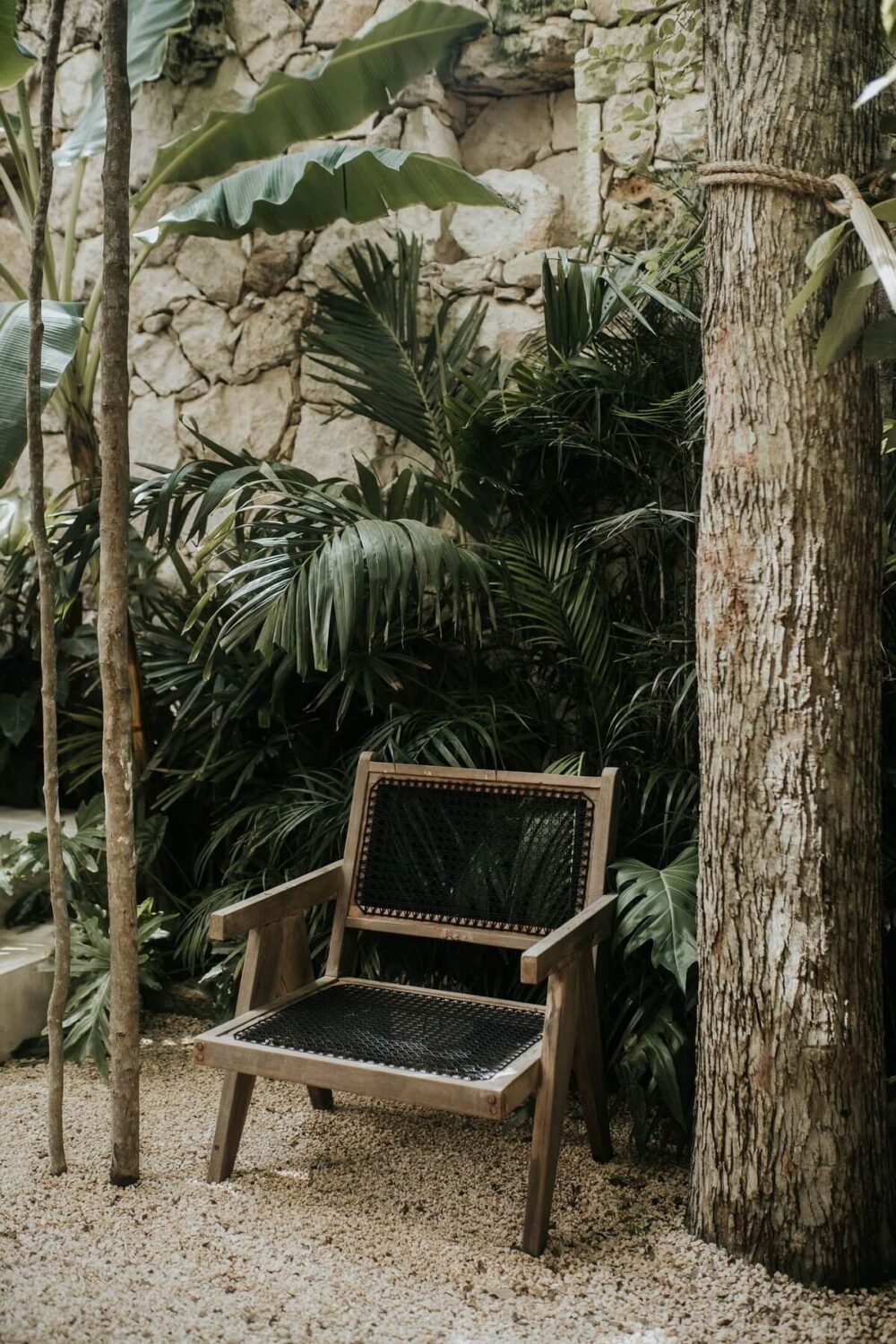 Rustic Wooden Elements in a Stylish Tulum Airbnb 28 garden-seating-airbnb-apartment-tulum-nordroom
