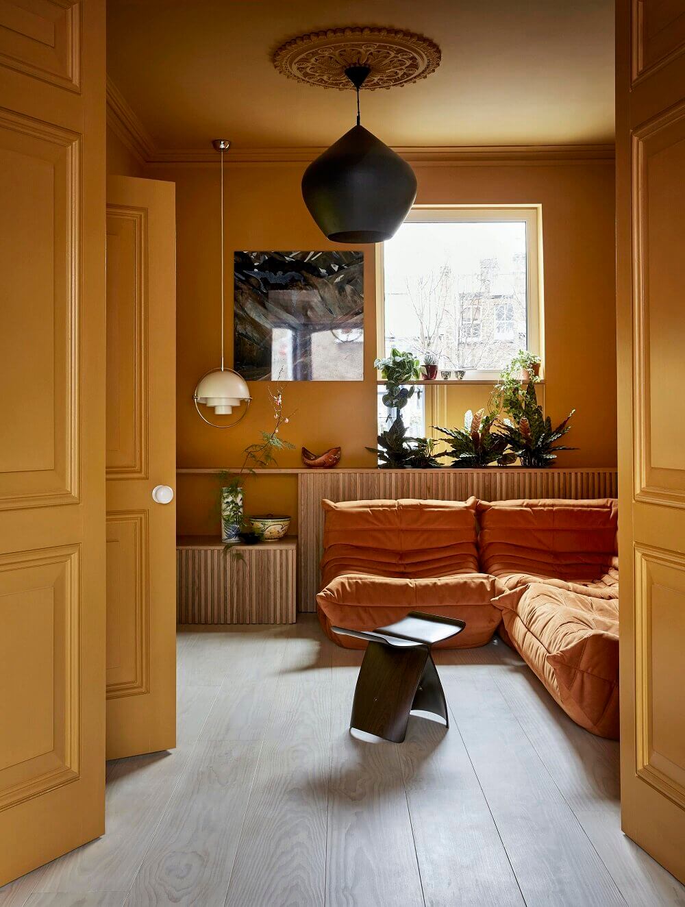 2026 Color of the Year Prediction (with Color Palettes) 9 golden-yellow-living-room-walls-ceiling-color-trends-nordroom