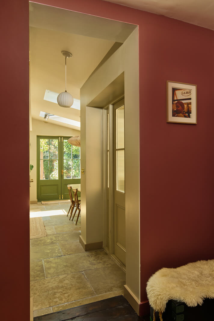 A 19th Century London Cottage with a Stunning Kitchen Extension 12 hall into kitchen