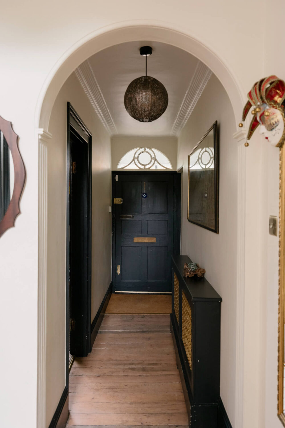 A Classic Georgian House in London with a Lush Garden 7 hall rustic floorboards