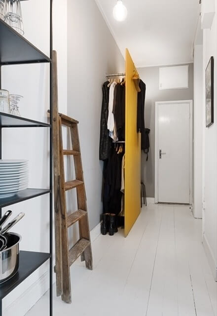 Stylish Small Entryway Ideas with Smart Storage Solutions 21 hallway with custom yellow coat storage nordroom