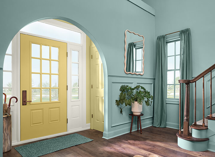 HGTV Home by Sherwin-Williams Color of the Year 2025: Quietude 12 hgtv home color trends 2025 delft wall color nordroom HGTV Home by Sherwin-Williams Color of the Year 2025: Quietude