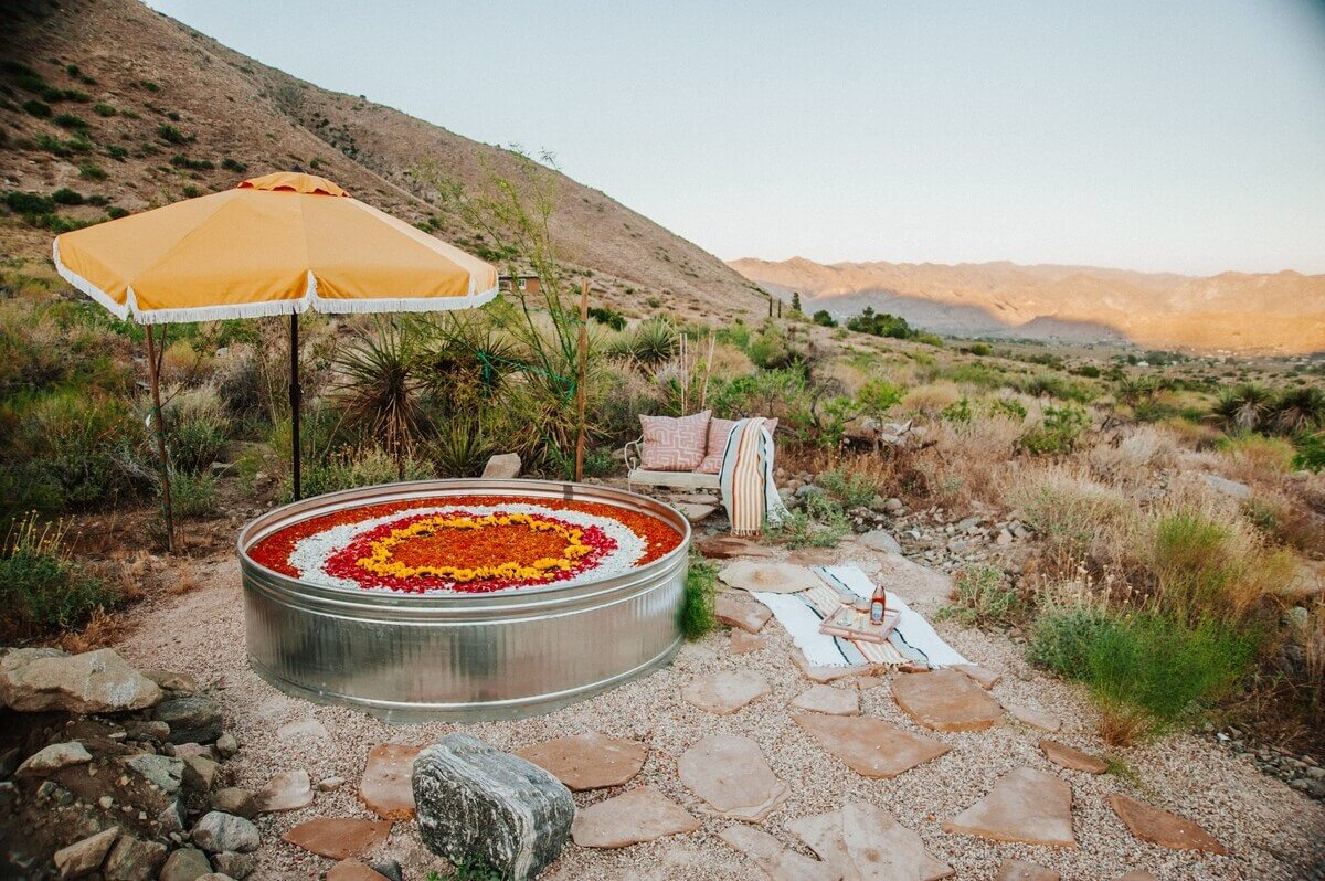 A Colorful Airbnb Home in the Morongo Valley 29 hot-tub-morongo-valley-airbnb-home-nordroom