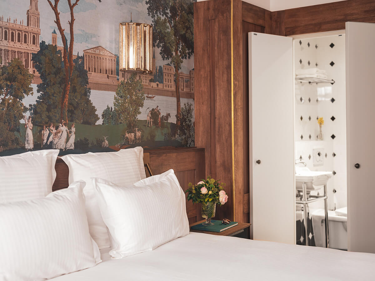 Top Boutique & Design Hotels in the Latin Quarter of Paris 19 hotel room mural madeleine de senlis latin quarter paris nordroom Top Boutique & Design Hotels in the Latin Quarter of Paris