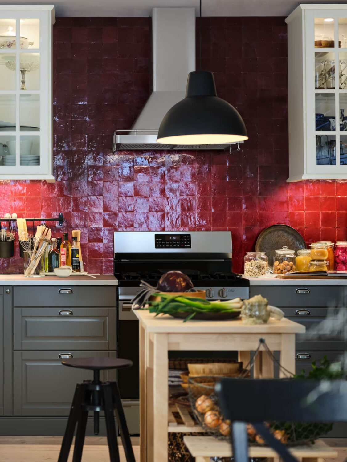 2026 Color of the Year Prediction (with Color Palettes) 23 ikea kitchen colorful zellige backsplash tiles nordroom