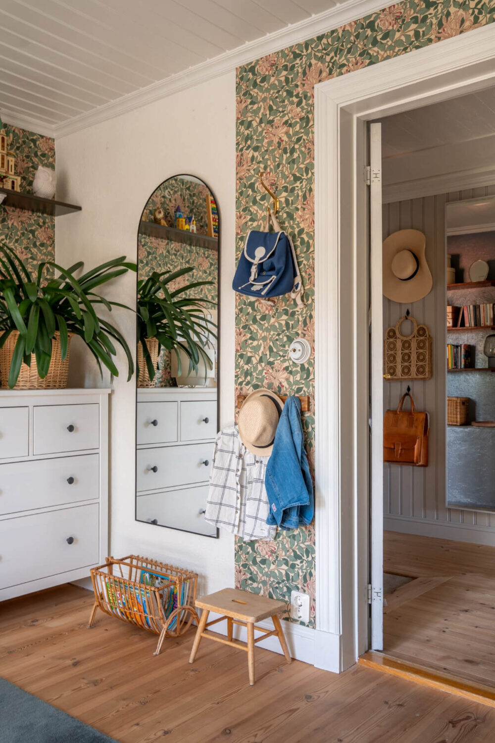 A Charming Historic Country House North of Stockholm 41 kids bedroom arched mirror