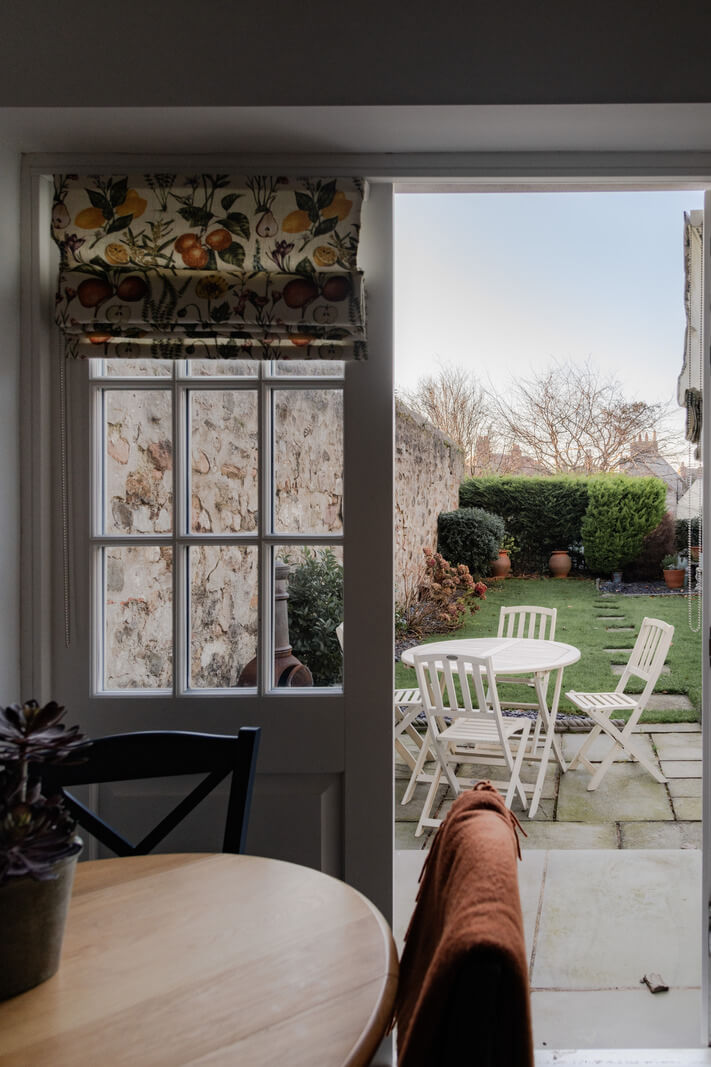 A Georgian English House Restored To Its Former Glory 7 kitchen door into garden