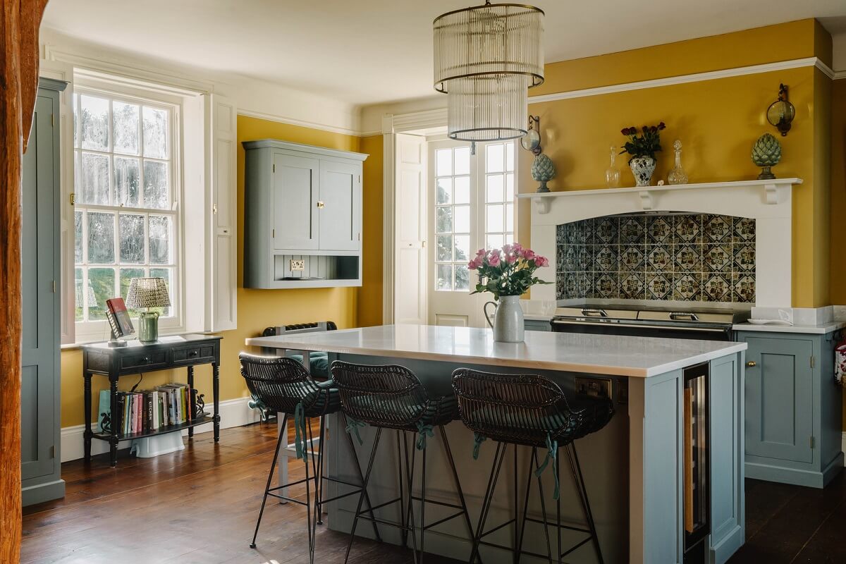 Yellow Kitchen Design Ideas (with Paint Colors) 49 kitchen island yellow walls historic english house nordroom