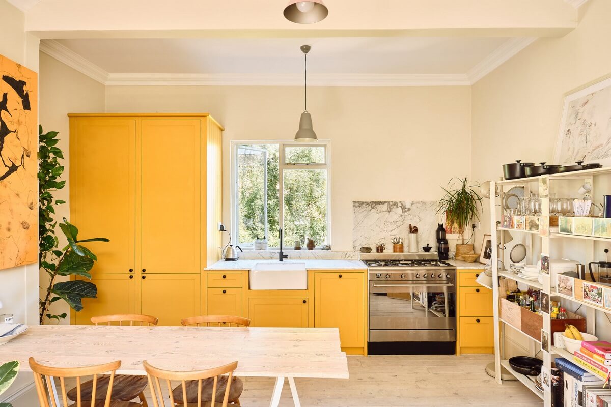 Yellow Kitchen Design Ideas (with Paint Colors) 25 kitchen painted india yellow farrow and ball nordroom