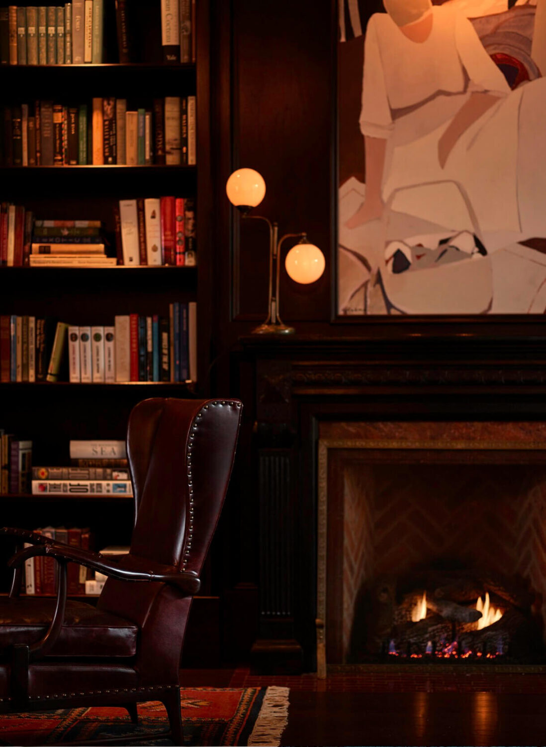 The Maker Hotel in Hudson, New York 26 library-the-maker-hotel-new-york-nordroom