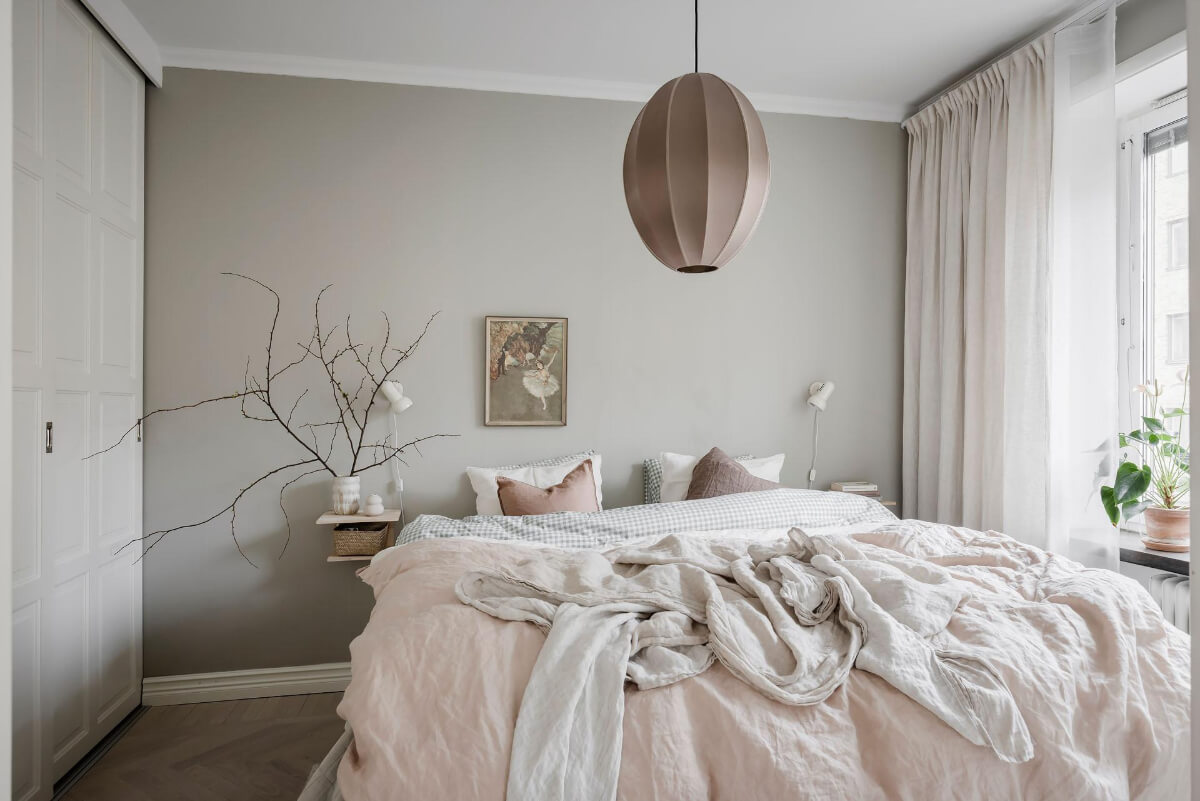 A Light Corner Apartment with an Open Flowing Floor Plan 28 light bedroom floor to ceiling wardrobes