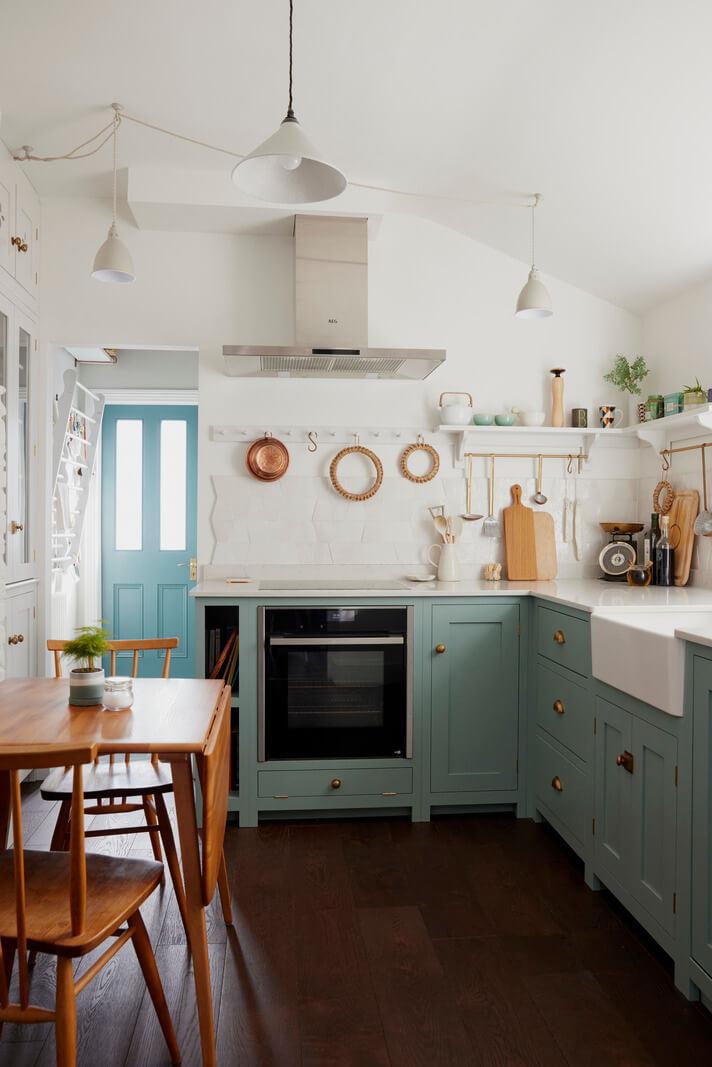 The Color Trends for 2025: Warm, Natural Shades and a Cheerful Accent 77 light blue devol kitchen with butler sink