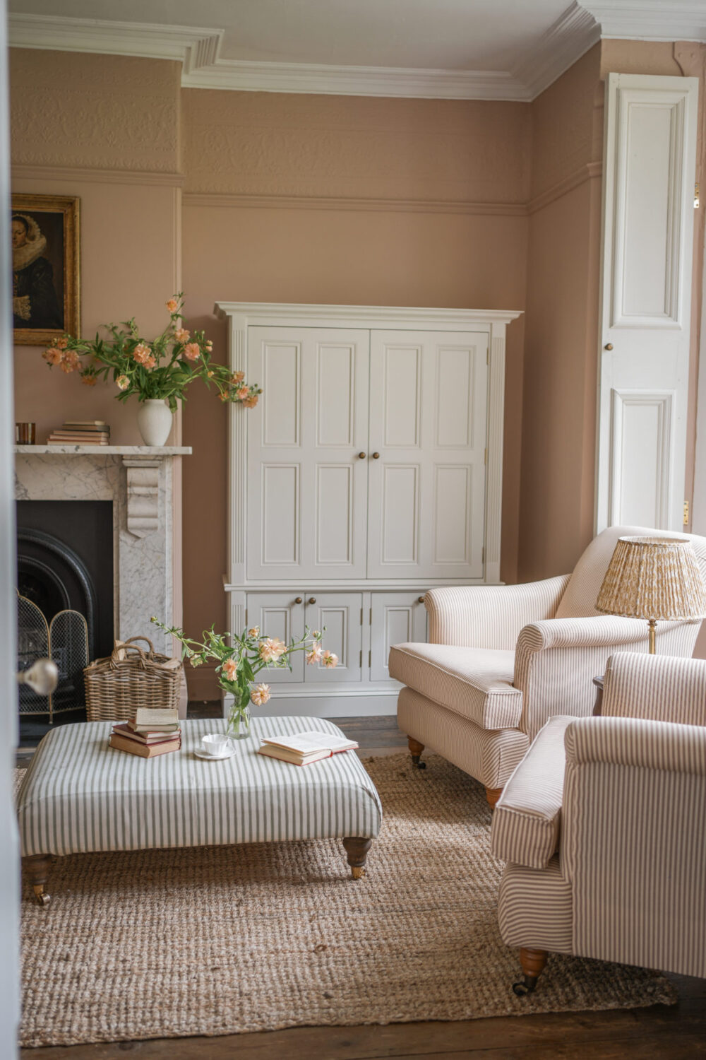 Pantone Color of the Year 2025: Mocha Mousse Interior Inspiration 28 light brown living room with fireplace nordroom Pantone Color of the Year 2025: Mocha Mousse Interior Inspiration