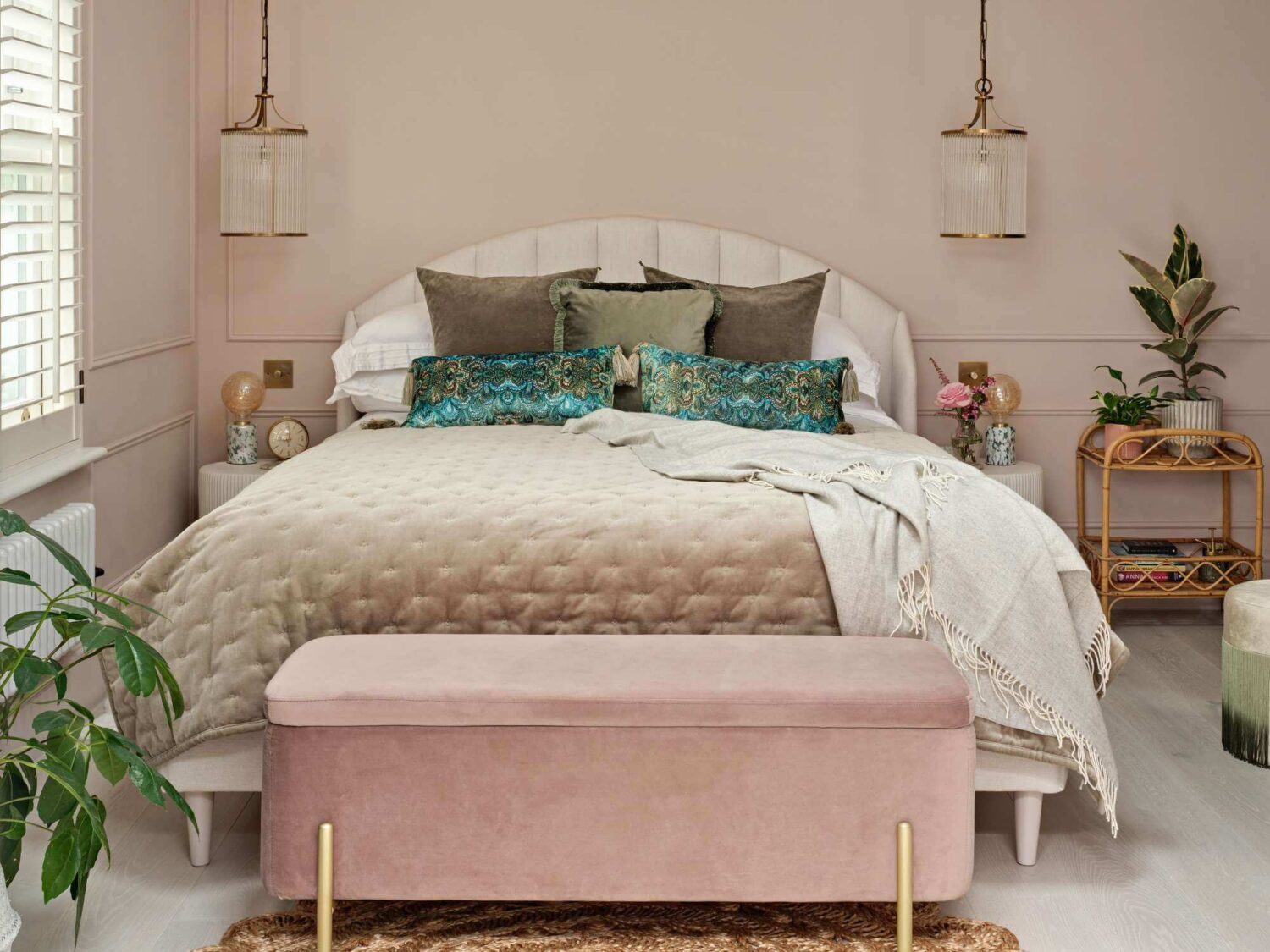 Pink & Gray Rooms in a Victorian Home with a Guest House 11 light pink bedroom