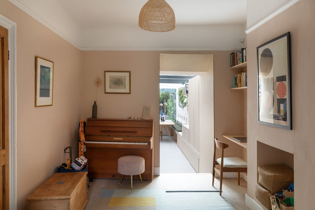 A London Family Home with a Light Modern Extension 15 living room home office