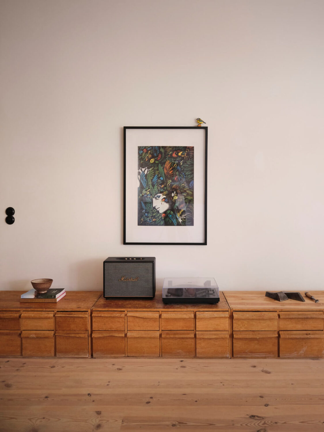 A Bright Family Apartment in a 1950s School Building 4 low cabinets