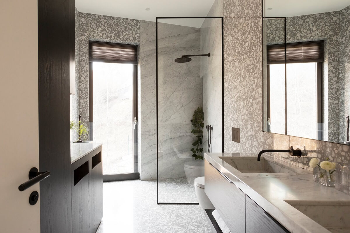 A Luxurious Architect-Designed Villa in Sweden 27 luxury bathroom with walk in shower