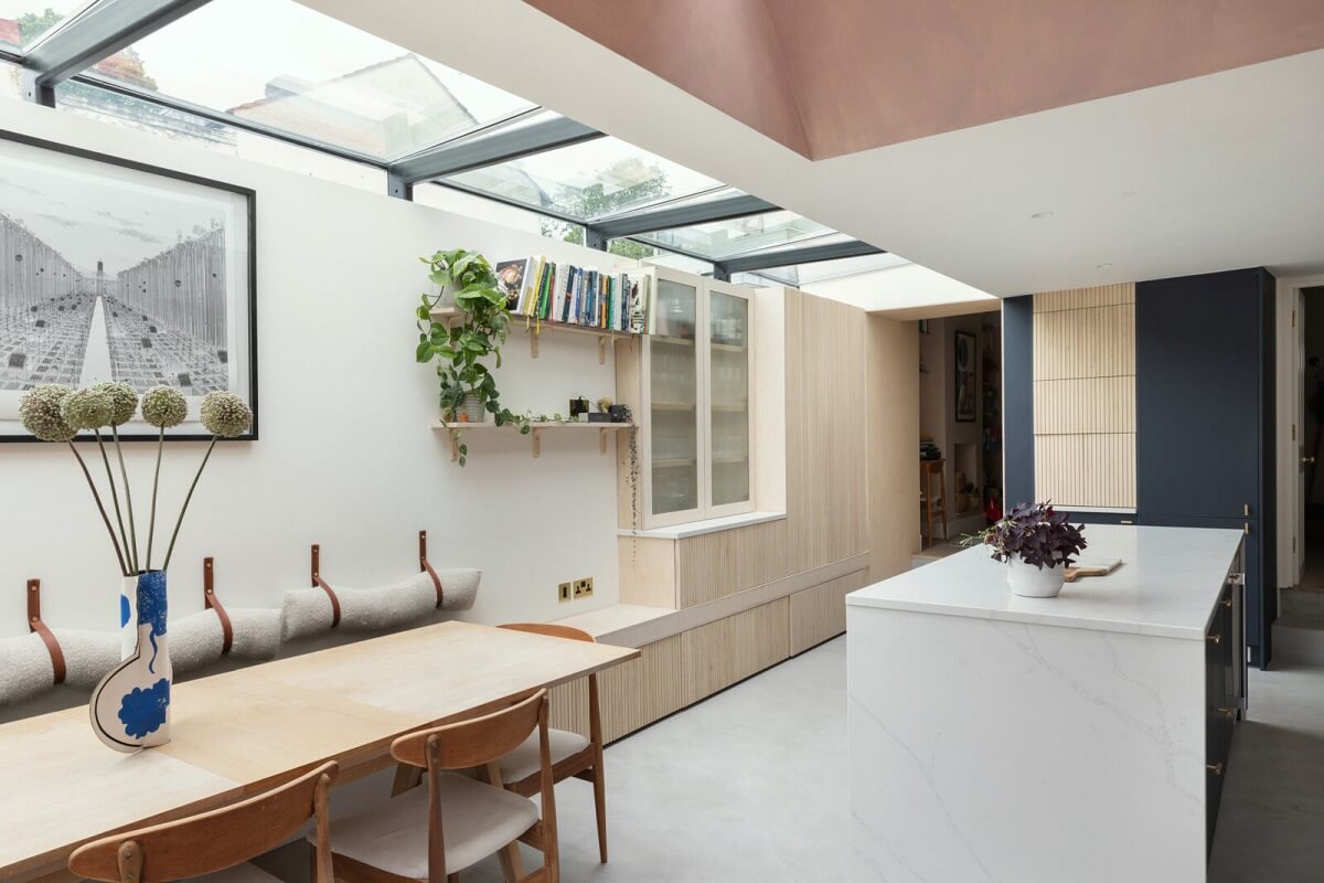 A London Family Home with a Light Modern Extension 7 modern kitchen extension kitchen island nordroom